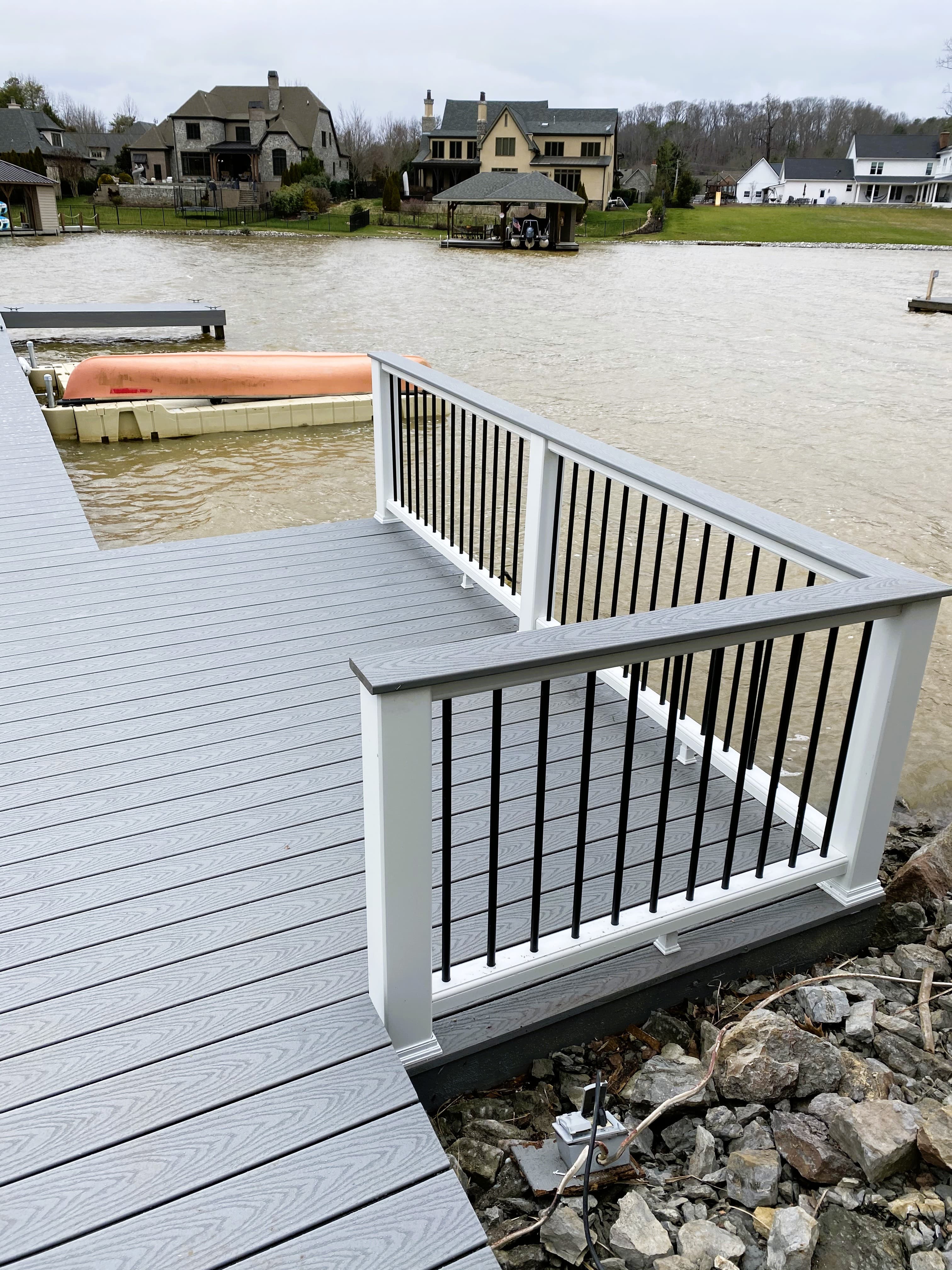 Norris deck front view with landscaping